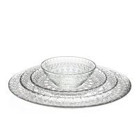 European-Style Lead-Free Crystal Glass Western Food Bowl Plate Tableware Fruit Bowl Transparent Large Fruit Plate