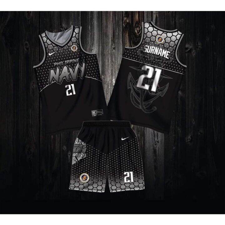 Basketball Full Sublimation Customized Name and Number Philippines Navy Jersey Black UP ONLY
