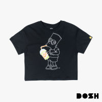 DOSH GIRLS CROPPED T-SHIRTS THE SIMPSONS เสื้อยืดทรงครอป เด็กผู้หญิง FSIGT1000-BL