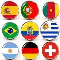 Football Team National Badge Wholesale Metal Pin European Football Brooch Pins for Backpacks Keepsake Gift Fashion Brooches Pins