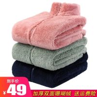 [COD] Coral fleece jacket womens polar double-sided mens warm and thick outdoor liner autumn winter