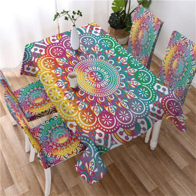 Bohemian Mandala Floral Printing Waterproof Rectangular Tablecloth Coffee Tables Table Cover Party Decoration Table Cloth Nappe