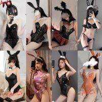 Anilv Bunny Girl Series Leather Bodysuit Sexy Lingerie Temptation Uniform Women Rabbit Maid Underwear Erotic Pajamas Costumes