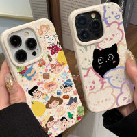 เคสนิ่มย่อยสลายได้สำหรับ IPhone 6 6S 7 8 SE 2020 X XS XR XSMAX 6Plus 6SPlus 7Plus 8Plus 14Plus 15Plus 11 12 13 14 15 PRO Crayon Shin-Chan ลูกแมวน่ารัก