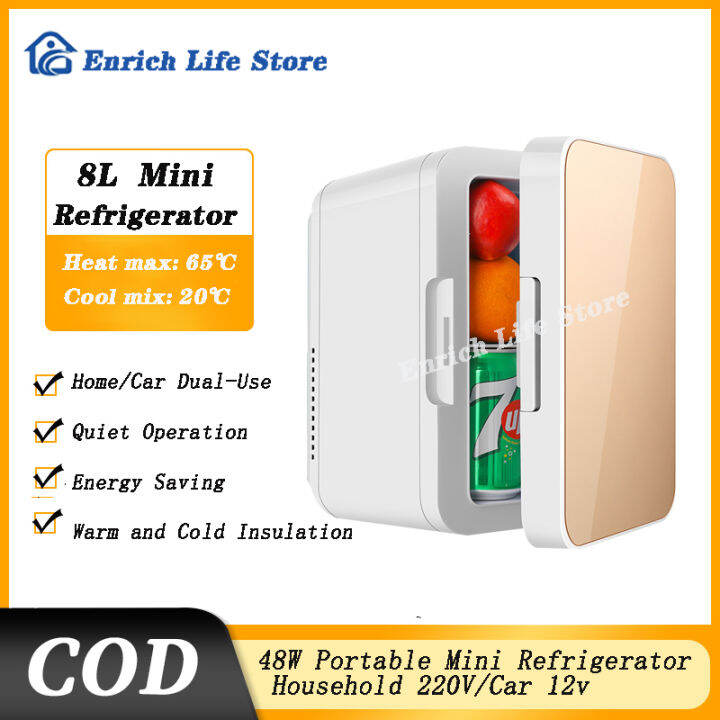 8L Mini Refrigerator Portable Cosmetic Refrigerator with freezer