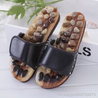 【hot】卐  Acupressure Massage Slippers with Stone Therapeutic Sandals Foot Pain Arch Acupoint Reflexology