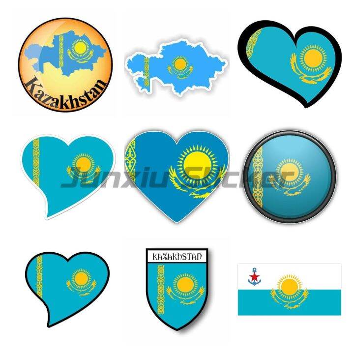 Kazakhstan Coat of Arms bendera kereta pelekat Bumper Sticker Window ...