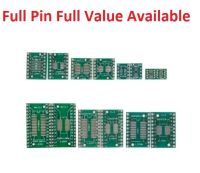 ชุดแผงวงจร PCB อะแดปเตอร์ 5PCS SMD QFP LQFP QFN FQFP เปลี่ยนเป็น DIP SOP MSOP SSOP TSSOP SOT23 8 10 14 16 20 24 28 SMT เป็น DIP