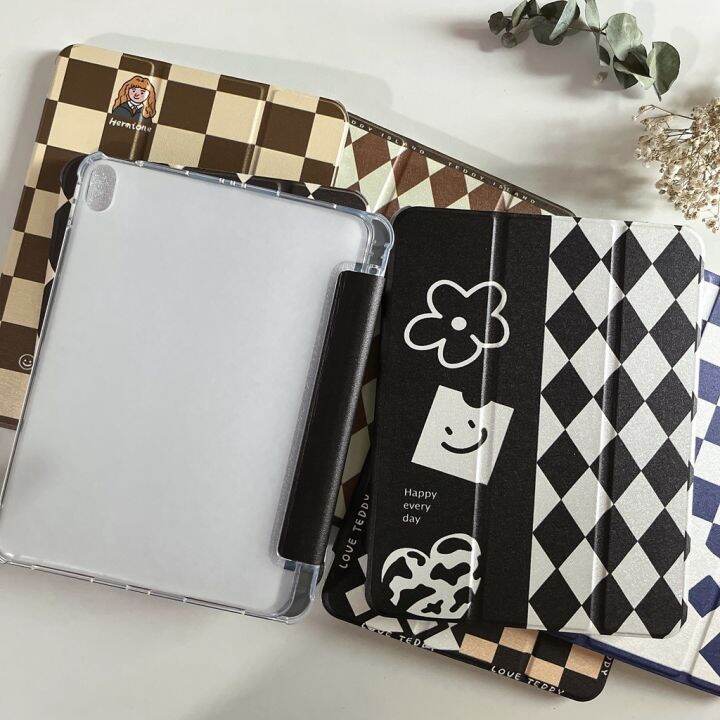 เคสไอเเพด-พร้อมถาดใส่ปากกา-ฝาหลังใส-case-compatible-ipad-gen7-gen8-gen9-10-2-air3-pro-10-5-air4-air5-10-9