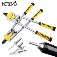 Rivet Gun DIY Tool Professional Grade Double-handle Core Pull Blind Rivet Gun Labor-Saving Automatic Double Handles Rivet Tool