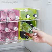 Anti-Fall Overlap Storage Rack Glass Beer Bottle Drink Holder Refrigerator Drawer Beverage Box Can Dispenser Space Saving Tray