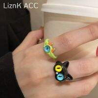 Original childlike cute funny monster ring for women 2023 new trendy index finger ring internet celebrity niche high-end ring