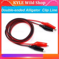 KYLE Wild Shop 1meter 2-Wire Double Clips Crocodile Cable Alligator Jumper Wire Electrical Connector Clamp Insulated Test Lead