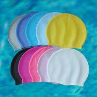 Swimming Caps For Men Women Elastic Silicone Nonslip Ear Protection Long Hair Swimming Pool Hat Ultrathin Bathing Caps