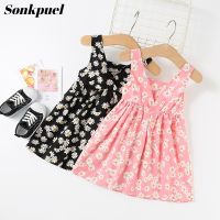 【CC】 New Baby Sleeveless Print Dresses Kid Children Pageant Outfit