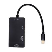 Mini DP 1.2V To DVI VGA HDMI 4K Adapter 3-in-1 Multifunction Converter For Computer PC Projector Adapters Adapters