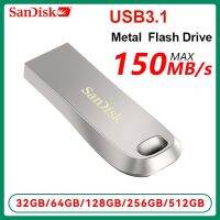 Sandisk แฟลชไดร์ฟ USB3.1 U-Disk โลหะสำหรับหน่วยความจำเมกะไบต์/วินาที150,64G 128G 32G 256G 1T CZ74คอมพิวเตอร์