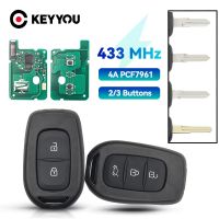 KEYYOU รถกุญแจ2/3ปุ่มสำหรับ Renault Sandero Logy Lodgy Dacia Duster 4A PCF7961ชิพ433Mhz ควบคุมศิลปะอัตโนมัติ