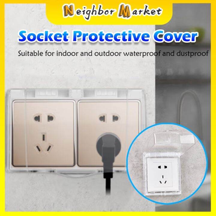 【COD】 Wall Socket Waterproof Box Electric Plug Cover Bathroom Wall