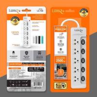 ปลั๊กไฟ มอก LUMIRA 5 ช่อง 5 สวิตช์ 3 เมตร 5 เมตร และ 10 เมตร LS-105 / LS-405 ป้องกันไฟกระชาก