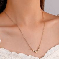 [COD] and Korean angel wings pendant necklace ins style niche design love clavicle chain retro heart-shaped sweater