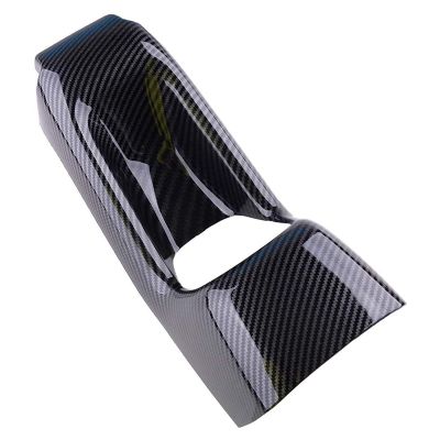 Carbon Fiber Style Rear Seat Armrest Box Anti Kick Cover Trim Fit for -V Vezel 2016 2017 2018 2019