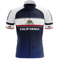 Mens clothes 2021 pro team California Flag Cycling clothing summer Short sleeve Bike Clothing Ropa Ciclismo MTB Cycling jersey