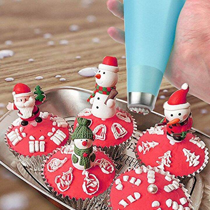 6pcs-pastry-bags-reusable-piping-silicone-icing-frosting-diy-professional-cake-decorating-tools