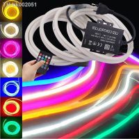 ✲◆✘ 220V 110V Led Neon Strip Light RGB Music Bluetooth-compatible Remote Flexible 2835 5050 120LED Ribbon Lamp String Waterproof