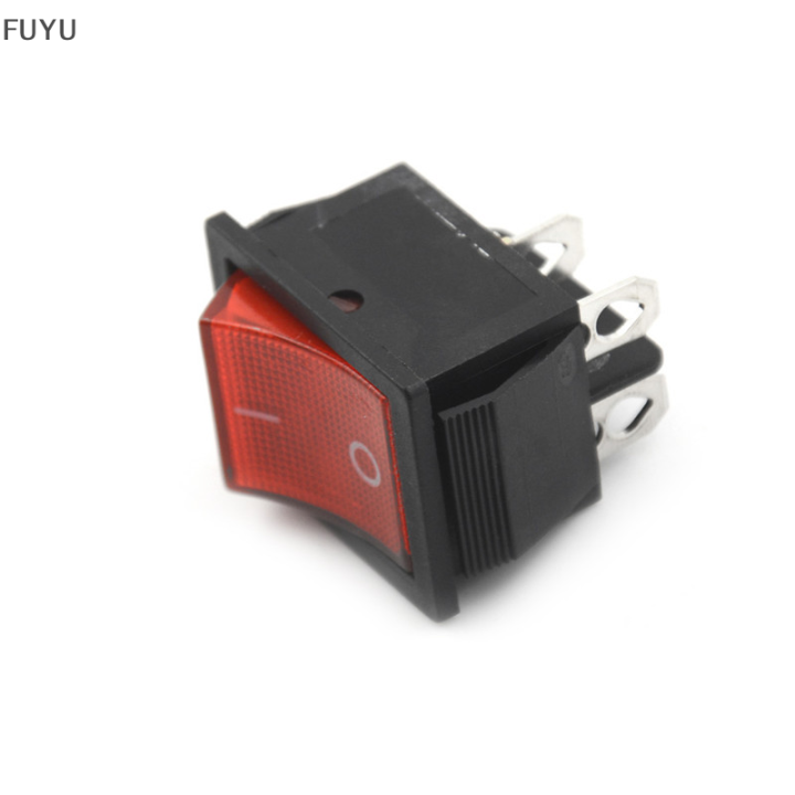 fuyu-red-button-rocker-switch-4ปลั๊ก16a-250v-สวิทช์อุปกรณ์ไฟฟ้า