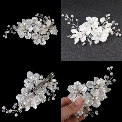 【CW】 Bridal Hair Clip Floral Barrette Bride Jewelry Bridesmaid Wedding Accessories