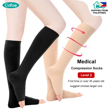 1 2 Pairs 23-32 mmHg Opaque Compression Pantyhose Women Men Relief Varicose  Veins Edema Stockings Unisex S M L XL XXL 