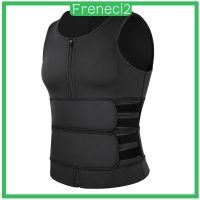 ►ↂ✔ [FrenecieeMY] (Freneci2) Mens Neoprene Adjustable Sauna Vest Zipper Waistcoat