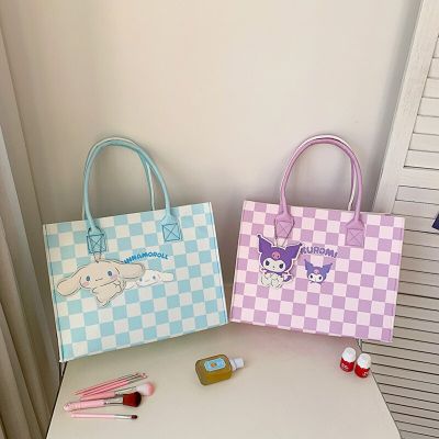 Kawaii Plush Sanrio Backpack Anime Melody Kuromi Cinnamoroll Handbag Women Tote Bag Cartoon Large Capacity Bags For Girl Gift