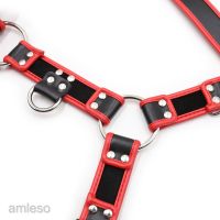 [AMLESO] Sexy Men Leather Chest Strap Belt Harness Adjustable Buckle Clubwear Costume