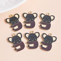 10pcs 21*21 Enamel Koala Charms for Jewelry Making DIY Cute Animal Charms Earrings Necklace Pendants Handmade Accessories DIY accessories and others