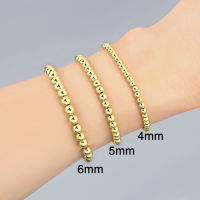 10Pcs High Quality Dainty Gold Plated Ball Beaded Elastic Stacking Layering Beads Bracelets