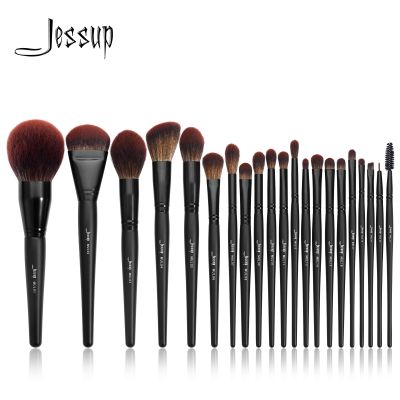 Jessup Makeup Brushes set 3-21pcs Premium Synthetic Big Powder Brush Foundation Concealer Eyeshadow Eyeliner Spoolie Wooden T271 Makeup Brushes Sets