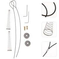 【LZ】 2 Sets Metal Fence Wind Spring Door Latch Gate Opener Lasso Cable Pull Iron Adjustable