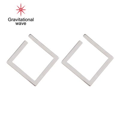 Gravitational Wave 1คู่ต่างหูสตั๊ดผู้หญิงไม่สม่ำเสมอ Minimalist Square Drop ต่างหูเครื่องประดับตกแต่งสำหรับ Dating