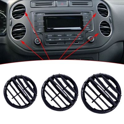 HOT LOZKLHWKLGHWH 576[HOT W] รถเครื่องปรับอากาศแผงหน้าปัดโต๊ะ Outlet Tuyere Dashboard A/c Air Vent พับอุปกรณ์สำหรับ Volkswagen Tiguan 2010-2017