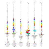 ผีเสื้อหัวใจรักคริสตัล windchime อาทิตย์จับคริสตัลปริซึมจี้สายรุ้งชงสวนหน้าต่างคริสตัลตกแต่งงานแต่งงาน