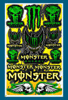 สติกเกอร์ นก Monster (สีเหลือง) R1018 สติกเกอร์แต่งรถ สำหรับรถมอเตอร์ไซค์ ติดรถยนต์ ติดรถซิ่งอหมวกกันน็อค โลโก้  Stickersยอดฮิต จำนวน 1 แผ่น