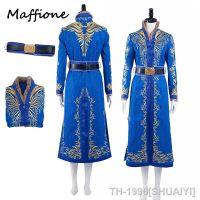 SHUAIYI Bone Alina Starkkin fantasia คอสเพลย์สำหรับ mulheres Roupa Azul vestido casaco longo cinto meninas dia das bruxas terno disfarçado de carnaval sombra co