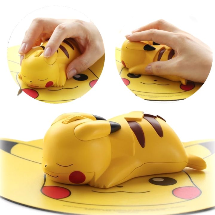zzooi-pokemon-hobbies-computer-peripherals-pikachu-cute-bluetooth-wireless-mouse-festival-gift-for-children-action-figures-fantasy