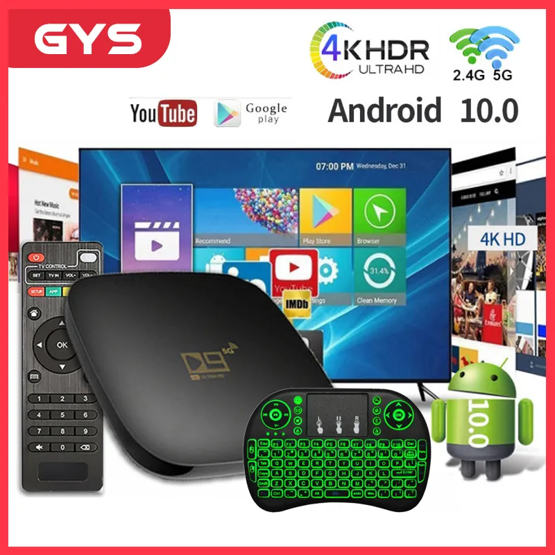 Android Tv Box กล่องสมาร์ททีวี แรม 2.4Gและ5.8G Dual Wifi Bluetooth 4.1  Set-Top Box 4K Media Player Youtube กล่อง Iptv Smart Box | Lazada.Co.Th