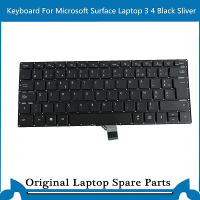 ต้นฉบับสำหรับ Microsoft Surface Laptop 3แล็ปท็อป4แป้นพิมพ์13.5 15นิ้วฝรั่งเศสรูปแบบ1866สีดำ1867