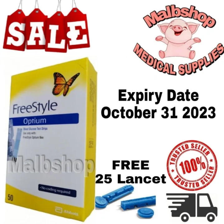 Freestyle Optium Neo Strips FREE 25pcs Lancet Blood Glucose Test Strips