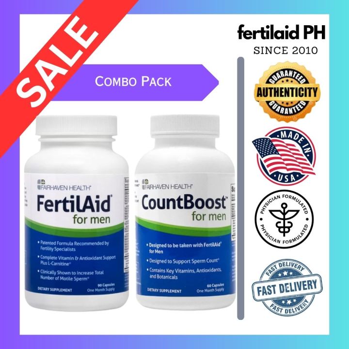 Fertilaid Combo Pack of 2: Fertilaid for Men | CountBoost | Premium ...