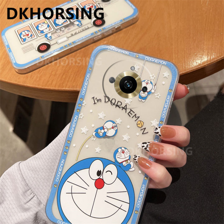 dkhorsing-เคสกันกระแทกเลนส์สำหรับ-realme-11-11-pro-11-pro-เคสโทรศัพท์แบบใสนิ่มลายการ์ตูนโดราเอมอนน่ารัก-oppo-realme11-pro-ฝาครอบกันกระแทก